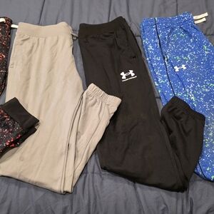 Under Armour Kids' Black, Gray, and Blue Joggers Set